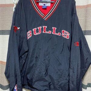 Champion Bulls Black V-Neck Jacket